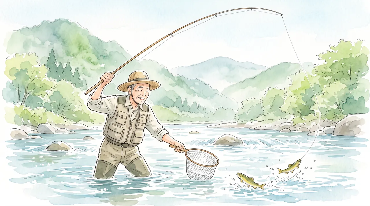 友釣りのイメージ